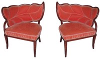 Pair of American Art Deco LEAF Armchairs