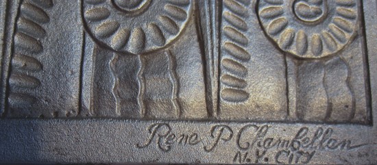 American Art Deco Aluminum Lovebirds Placque