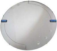 American Art Deco Mirror With Dots and Cobalt Blue