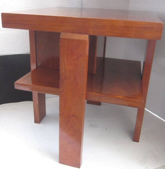 French Art Deco Mahogany Occasional Table