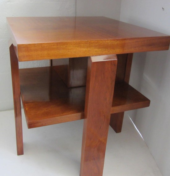 French Art Deco Mahogany Occasional Table