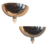 Pair Of Lucite Nickel Sconces