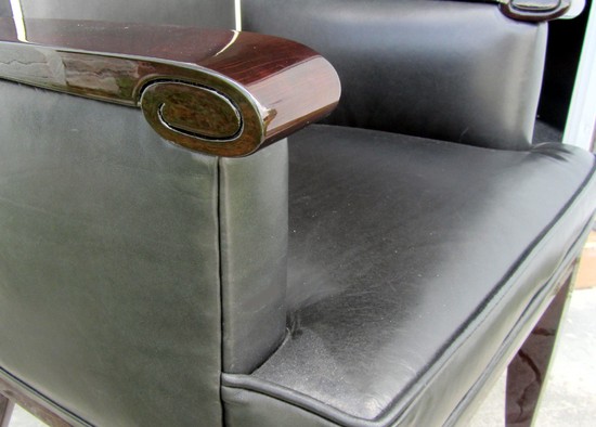 Pair of French Art Deco Armchairs by Jean Pascaud