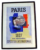1937 Paris International Exposition French Art Deco Colin Poster