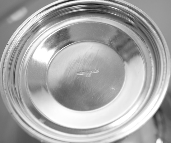 Pair French Art Deco Puiforcat Silverplate and Lapis Lazuli Tazzas