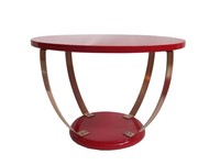 Red Lacquer American Art Deco Coffee Table