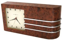 Gilbert Rohde American Art Deco Burlwood Clock