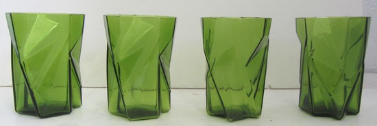 American Art Deco Ruba Rombic Tumblers