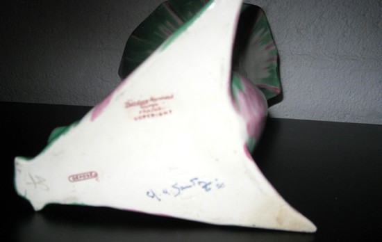 French Art Deco Sandoz Porcelain Fish Vase For Haviland Limoges