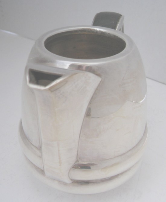 Five Piece French Art Deco Silverplate Tea Set by Raymond Templier