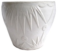American Art Deco White Ceramic Planter by Robinson Ransbottom Pottery Co.