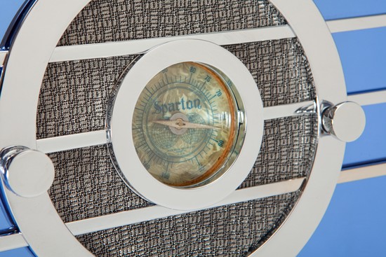 Walter Dorwin Teague American Art Deco Sparton Bluebird Blue Mirror Radio