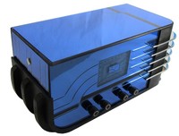Walter Dorwin Teague American Art Deco Sparton “Sled” Blue Mirror Radio