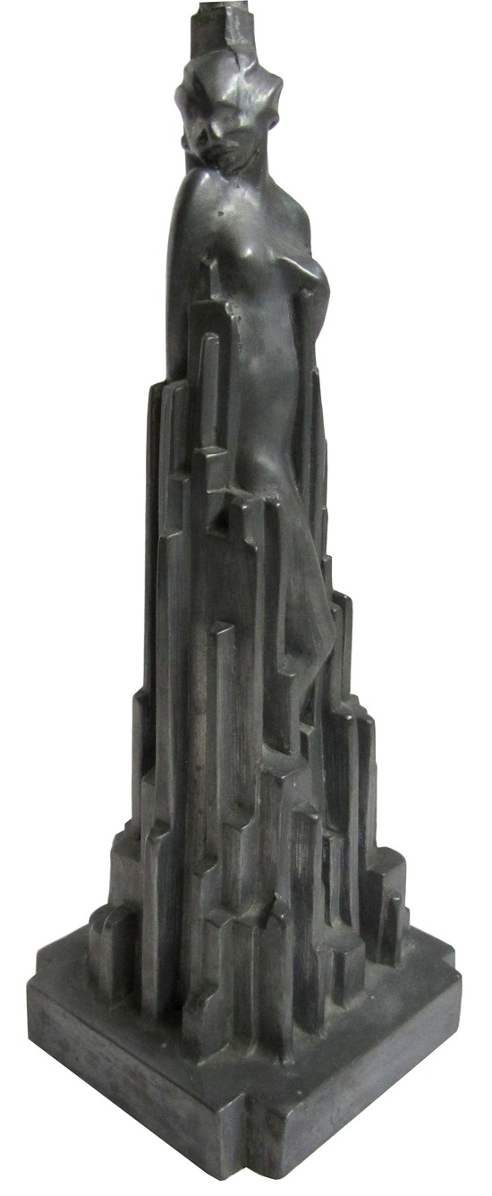 Original Frankart American Art Deco Table Lamp THE SPIRIT OF MODERNISM