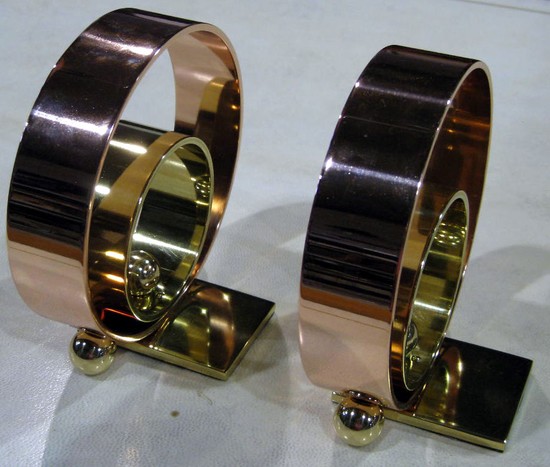 Walter Von Nessen American Art Deco RING Bookends